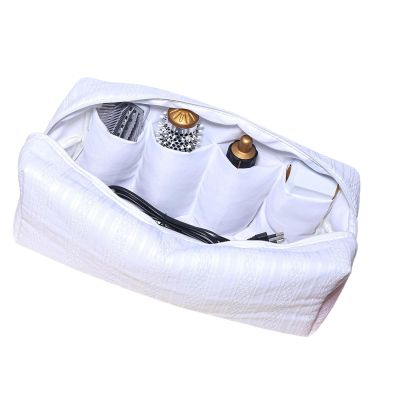 Altriapendragon Elegant Cotton Makeup Storage Bag Fashion Cosmetic Suitable for Hair Dryer and Beauty Products with Secure Zipper Cotton Makeup for Travel