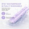 AIOOTISU Painless Bikini Trimmer for Women - 2-in-1 Electric Shaver for Sensitive Skin, No Nick No Cut, Waterproof & Rechargeable, Dual Head Razor for Bikini, Face & Body view 4