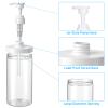 4 Pack Refillable Pump Bottle Dispenser, 33.8oz/1000ml Clear Lotion Dispenser Wide Mouth PET Plastic Shampoo Bottles Refillable with Pump for Bathroom Kitchen Soap Body Wash view 3