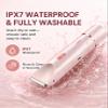 AiooTisu 2-in1- Bikini Trimmer for Women, Waterproof Painless Electric Razor with Dual Heads, IPX7 Shower & Travel Bikini Shaver, USB-C Rechargeable, for Bikini Line, Legs, Face & Underarms view 4