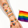120+ PCS Rainbow Temporary Tattoos Waterproof, Pride Festival Face & Body Tattoo Stickers, LGBTQ Parade Accessories, Colorful Fake Tattoos for Women Men Pride Month Party Supplies view 4