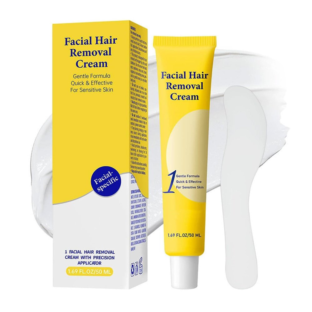 Facial Hair Removal for Women, for Upper Lip, Chin and Peach Fuzz, Painless & Gentle, Cheeks for Sensitive Skin,5 Mins Hair Remover at Home,Including Scraper