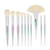 10Pcs Colorful Makeup Brushes Set Crystal Conical Frosted Blush Brush Eyeliner Foundation Fan Face Eye Make Up view 1