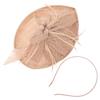 BIUDECO Floral Veil Hair Band Nude Pink Party Headwear Women Headdress Bridal Mesh Hair Accessory for Evening Dress view 1