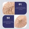 BIUDECO Floral Veil Hair Band Nude Pink Party Headwear Women Headdress Bridal Mesh Hair Accessory for Evening Dress view 4