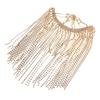Mipcase Tassel Rhinestone Headband Luxury Crystal Hair Chain Jewelry for Women Bridal Headdress Sparkling Fringe Hair Accessory for Party and Wedding view 1