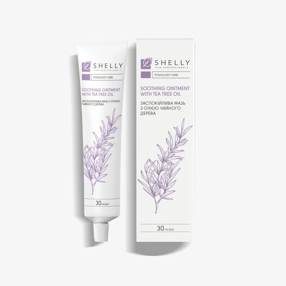 Shelly Soothing Nail & Cuticle Ointment with Tea Tree Oil Intensive Calming Balm with Shea Butter & Panthenol Professional Foot & Hand Care 30 ml / 1 fl.oz
