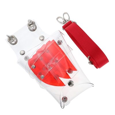 UKCOCO Pvc Hairdresser Scissor Pouch Waist Bag Large Bright Red Hair Shears Tool Organizer for Hairstylists Professional Scissors Storage for Salon Use