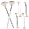 Balacoo 10pcs Fan Makeup Brushes Set, Small Size Natural Goat Hair, Highlighter and Loose Powder Applicator for Facial Aesthetician Use, Soft Bristles for Precision Makeup view 1