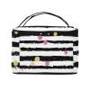 BEIVGOXL Glitter Rainbow Polka Dot Stripe Black and White Printed Makeup Bag, Large Capacity Cosmetic Bag for Travel, Waterproof Makeup Organizer with Multiple Pockets (9x6.5x6.2 Inch),Toiletries view 3