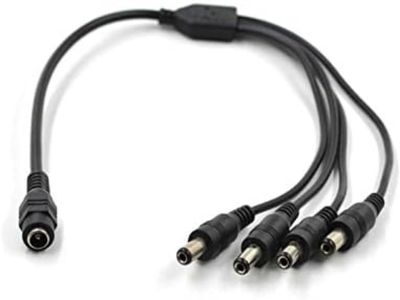 Mamstcd 4-Plug Splitter 4-Way Power Cord for MC5 9 Volt Daisy Chain Fit Boss Line 6 MXR Pedals