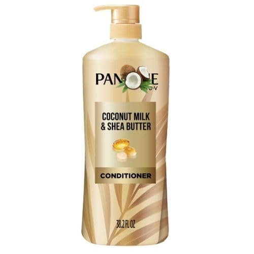 Coconut Milk & Shea Butter Conditioner, 38.2 fl oz - Deep Moisture Conditioner for Curly, Wavy & Dry Hair - Frizz Control, Detangle, For Shine and Softness, Sulfate-Free Hair Softener
