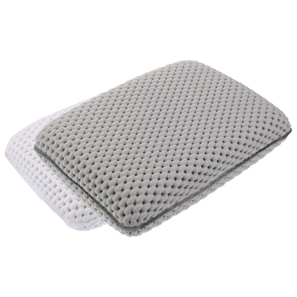 Gogogmee 2pcs Foam Bathtub Pillow Suction Cups, Spa Neck Cushion for Soaking Tub, Non-Slip Bath Cushion Relaxing Headrest for Men and Women in Shower, Spa, Hotel, Swimming Pool