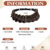 CJL HAIR Wide Elastic Braided Headbands for Women with Adjustable Strap Synthetic Hair Head Bands Handmade Braid Hairband Hairpiece 1PC Dark Chocolate view 2