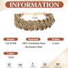 CJL HAIR Wide Elastic Braided Headbands for Women with Adjustable Strap Synthetic Hair Head Bands Handmade Braid Hairband Hairpiece 1PC Sand view 2