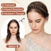 CJL HAIR Wide Elastic Braided Headbands for Women with Adjustable Strap Synthetic Hair Head Bands Handmade Braid Hairband Hairpiece 1PC Sand view 4