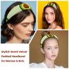 IEDHFNGDBFV 2 Pcs Polyester Wide Headbands for Women, Avocado Pattern Green Headbands Hair Band Non Slip Fashion Hairhoop for Women Girls Hair Accessories view 2