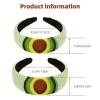 IEDHFNGDBFV 2 Pcs Polyester Wide Headbands for Women, Avocado Pattern Green Headbands Hair Band Non Slip Fashion Hairhoop for Women Girls Hair Accessories view 3