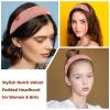 IEDHFNGDBFV 2 Pcs Polyester Wide Headbands for Women, Sweet Strawberry Patten Headbands Hair Band Non Slip Fashion Hairhoop for Women Girls Hair Accessories view 2
