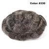 Grey Toupee for Men Human Hair Piece Replacement System 8x10 Inch Monofilament Top Lace Front Mens Hairpiece with Pu around Male Toupee Peluquines Para Hombre Light Dark Brown #3 with 30% Gray Hair view 2
