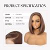 U&A Hair 9x7 Glueless Synthetic C-Part Straight Bob Wig,Chocolate Brown view 2