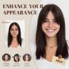 Rich Choices Hair Toppers Real Human Hair for Women 100% Human Remy Toppers With Side Bang Hair Toppers For Thinning Hair No Bang Hairpieces 14 Inch #02 Dark Brown view 4