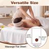 Chicplaid 2 Pcs Massage Table Sheets with Hole Cloud Like Comfort Weightless Touch 95 x 55 Inch Professional Spa Table Cover for Estheticians and Salons (White) view 3