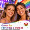 Artlunar 8Pcs Rainbow Butterfly Face Tattoos, Silver Glitter Temporary Tattoos, Waterproof Festival Party Makeup view 3