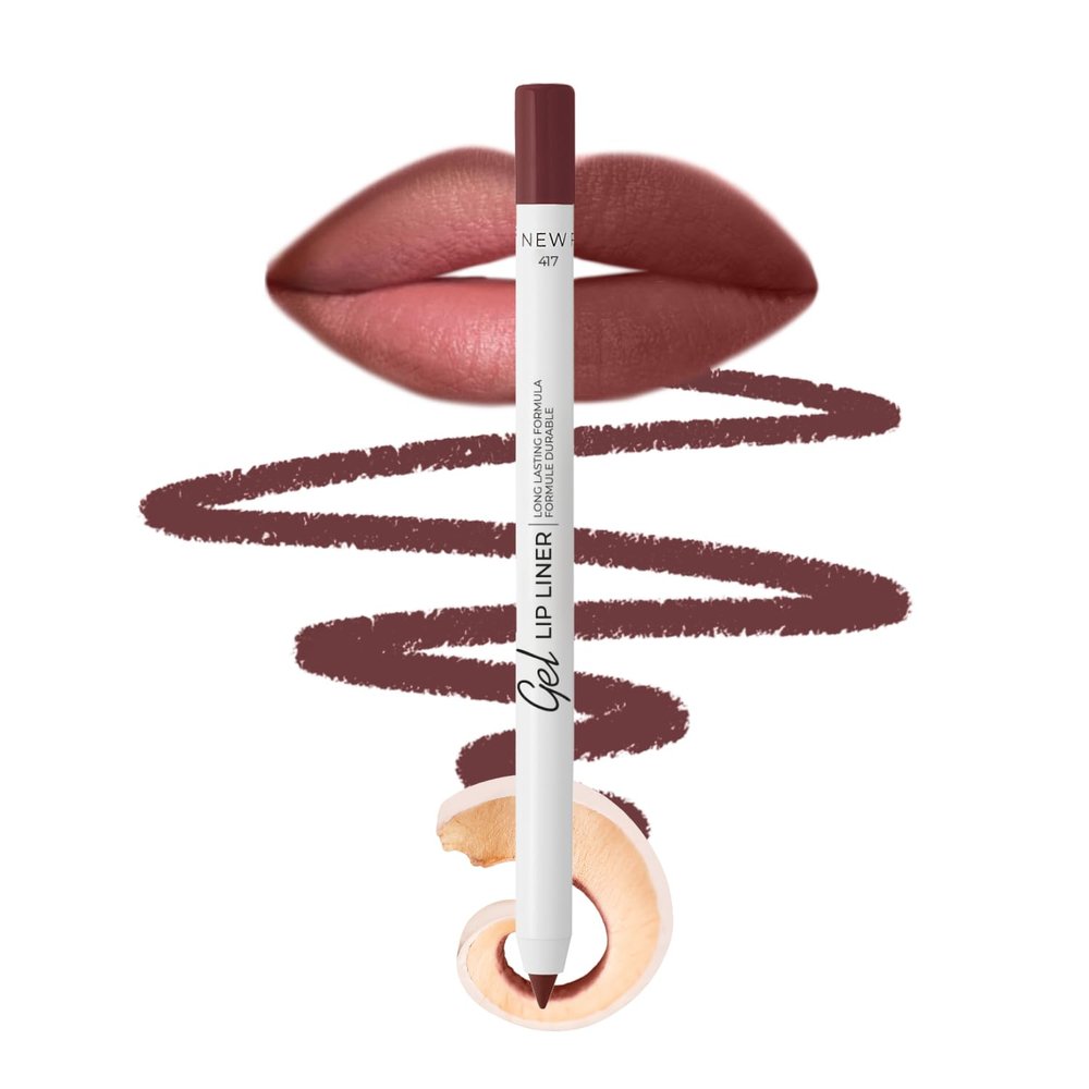 Lamel Gel Lip Liner Pencil Dusty Pink 2-in-1 Waterproof Lip Liner