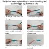 50 Pcs Stainless Steel Straight Razor Blades, Single Edge Razor Blades, Eyebrow Facial Hair Remover Refills for Men Women view 3