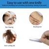 50 Pcs Stainless Steel Straight Razor Blades, Single Edge Razor Blades, Eyebrow Facial Hair Remover Refills for Men Women view 4