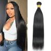 Straight One Bundle Human Hair 100g/Pack 26 Inch 12A Unprocessed Black Double Weft Quick Wave Extensions for Women view 1