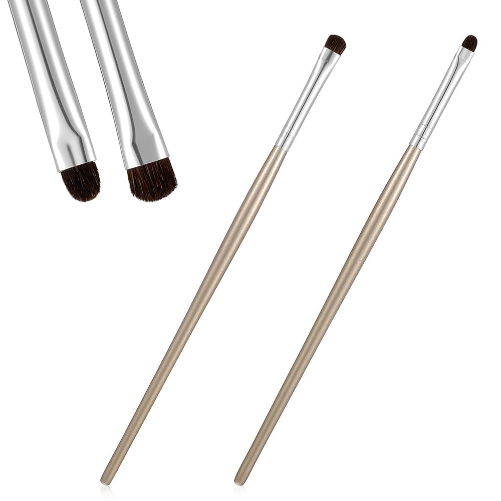 2Pcs Mini Smudge Brush for Eyeliner, 2 Sizes