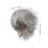 CONGARTENO Old Lady Wig for Women Short Curly Silver Grey Synthetic Hair Water Wave Wigs for Older White Women Halloween Party Cosplay Senior Ladies view 2