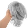 CONGARTENO Old Lady Wig for Women Short Curly Silver Grey Synthetic Hair Water Wave Wigs for Older White Women Halloween Party Cosplay Senior Ladies view 3