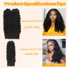 Hairock Human Crochet Hair for Black Women 22 Inch Burmese Curly Bundles Human Hair Pre-separated 100g Invisible Miracle Knots Feather Crochet Human Hair Extensions Natural Black view 3
