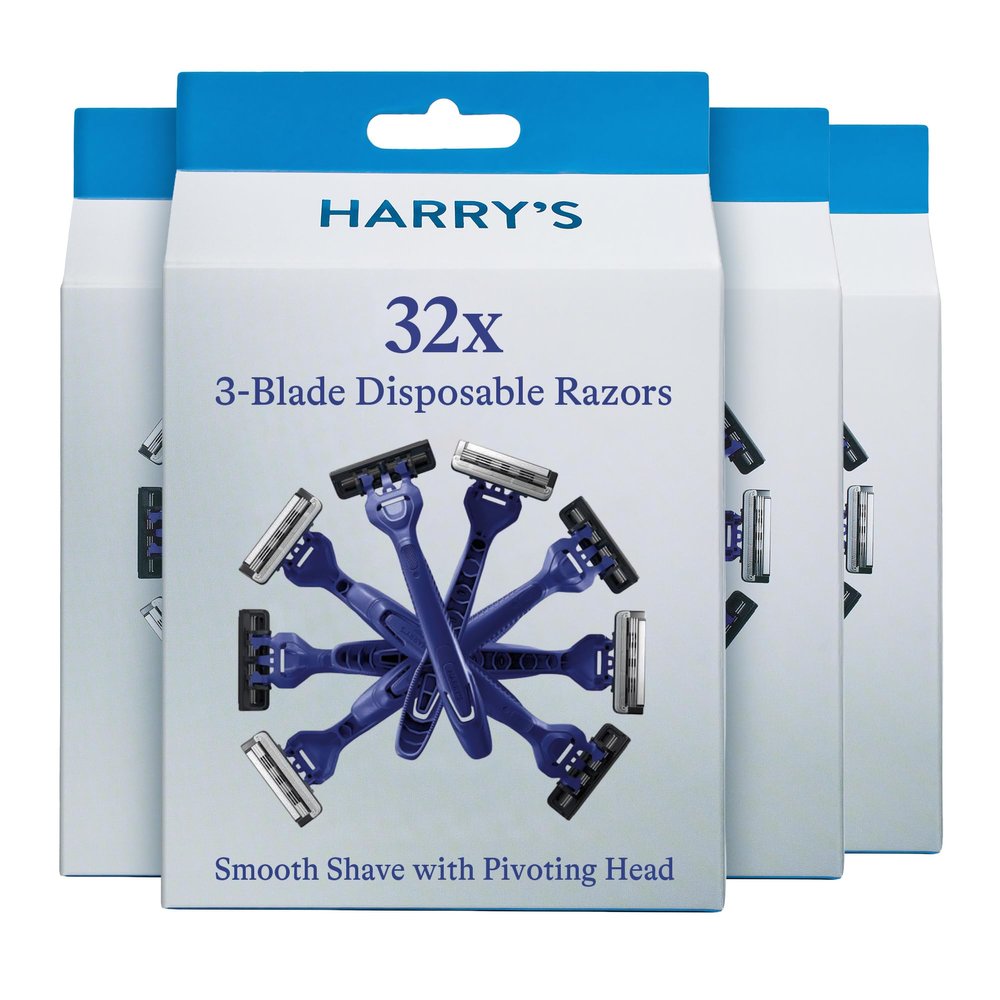 Harry's Disposable Razors for Men - 32 Count (8 count, Pack of 4)