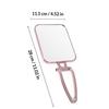 Operitacx Portable Foldable Cosmetic Mirror with 3X Magnification, Rose Gold Rectangle Handheld Makeup Mirror for Travel and Desktop Use view 2