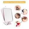Operitacx Portable Foldable Cosmetic Mirror with 3X Magnification, Rose Gold Rectangle Handheld Makeup Mirror for Travel and Desktop Use view 3