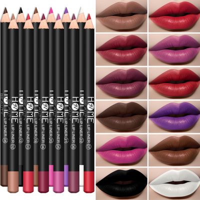 7V HOME BEAUTY 12PCS Lip Liner Pencil, Waterproof Long-Lasting Matte Multifunctional Lip Pencil 12 Colors Lip Liner Set (SET B)