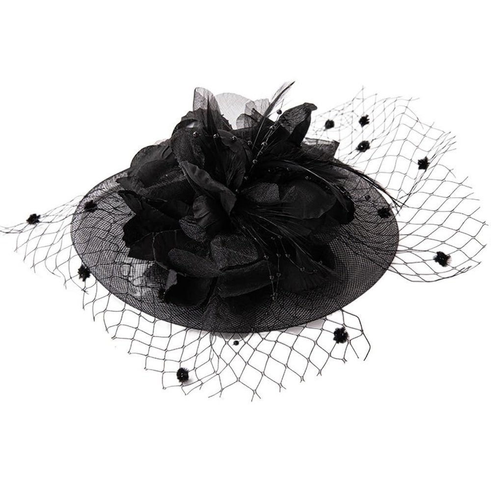 CDGTHYU Headdress Mesh Hairpin Bow Small Top Hat Hair Accessories Headband