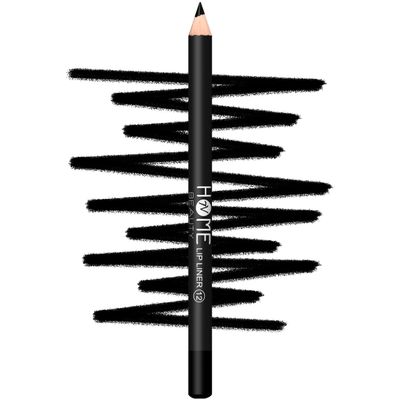 7V HOME BEAUTY Black Lip Liner, Waterproof Matte Long Lasting Black Lip Liner Pencil (Color 12, 1 Count (Pack of 1))