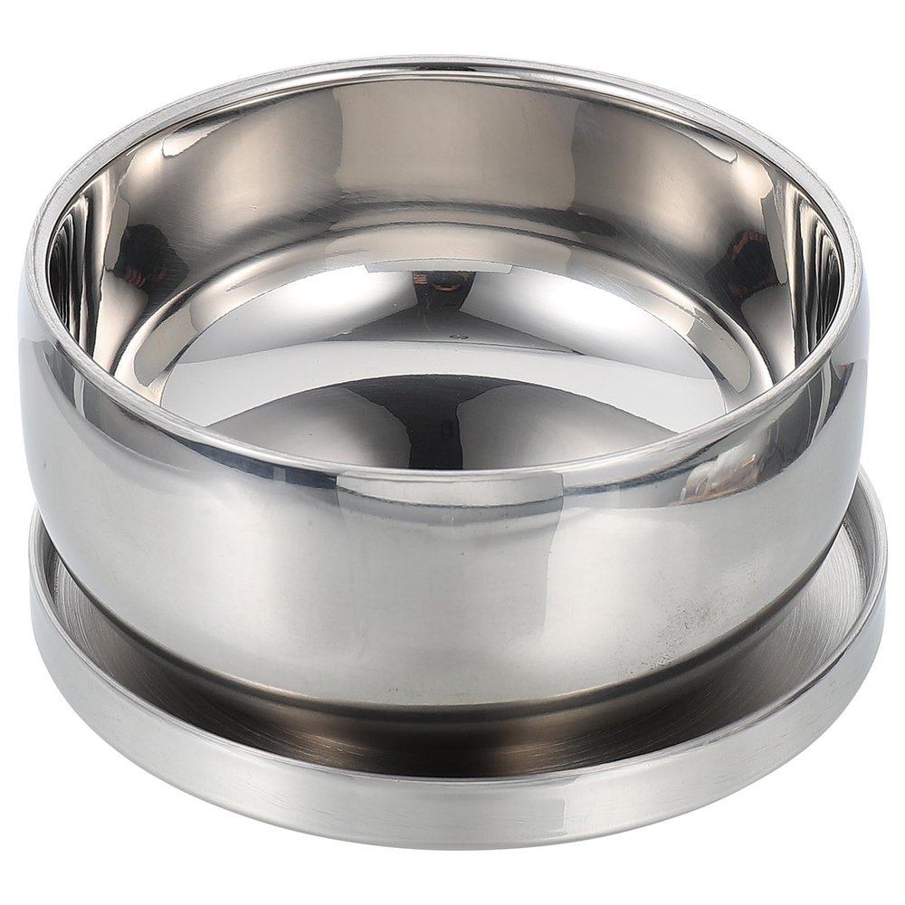 GOOHOCHY Stainless Steel Shaving Bowl with Lid, Large Capacity Men Home Use