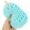 Abaodam Lovely Back Scrubber Sponge 1pcs Fruit Green Soft Bath Sponge with Bubble Foam for Shower Skin Exfoliation and Body Cleansing view 4