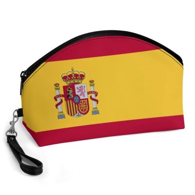 Adugen Origei Toiletry Bag Spain Flag Makeup Organizer Case Travel Essentials for Essentials Toiletries 24x16x8.5cm
