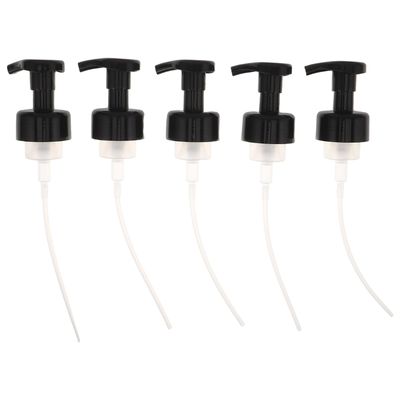 GETAJGHSD 5pcs 42mm Pp Plastic Lotion Dispenser Pump Heads, Hand Pump Dispenser for Liquid Soap and Shampoo Bottles, Black, Compatible Bathroom and Personal Care Containers