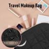 Ymiko Puffy Makeup Bag Cosmetic with Multiple Pockets fit for Travel Daily Storage Women Polyester 23x15x11.5cm view 4
