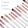 ROMISBABA 20pcs Wooden Makeup Brush Set Face Powder Eye Shadow Eyebrow Foundation Brushes Portable Long Handle Makeup Tool Kit for Professional and Travel Use view 3