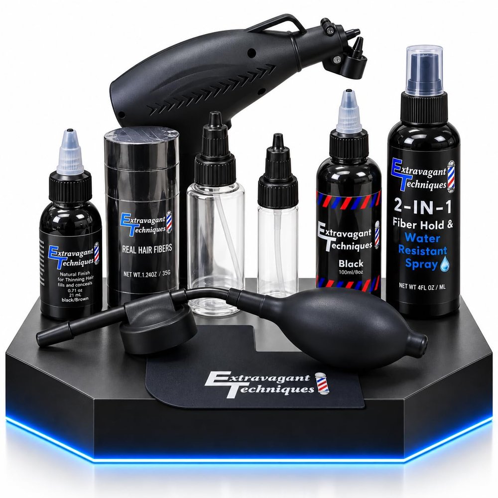 Extravagant Techniques Hair Fiber Enhancement Kit, Black