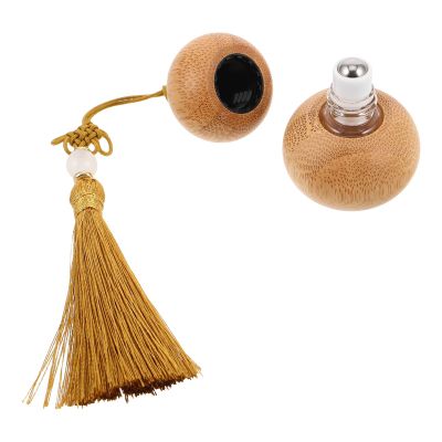 HOMOCONO 1ml Bamboo Roller Bottle Refillable Leakproof Portable for Oils